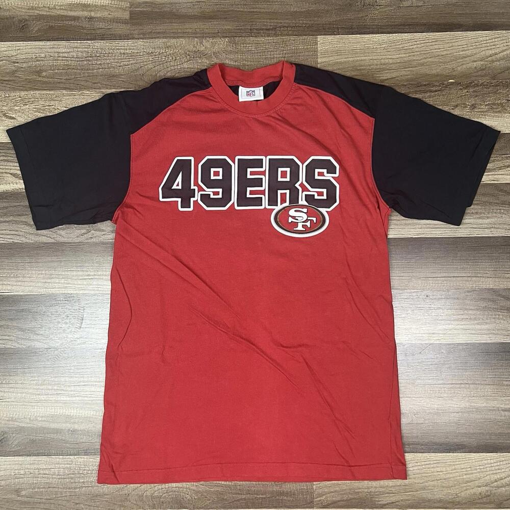Y2K VTG NFL San Francisco 49ers Spellout Logo Shirt Sz Large